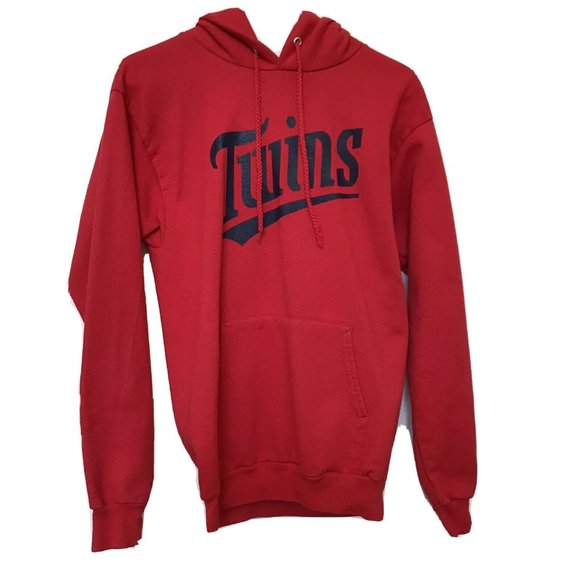 PORT & Company Tops - Port & Co Red Twins Hoodie Sweatshirt Adult Sz Small Pre-Owned GUC